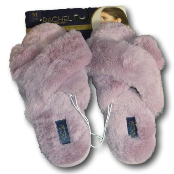Womens Rachel Roy Lavender Purple  Furry Slippers Size: M 7 / 8 NEW - Picture 1 of 2